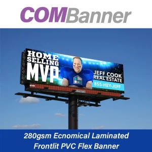 Laminuotos priekinės šviesos Flex reklamjuostės